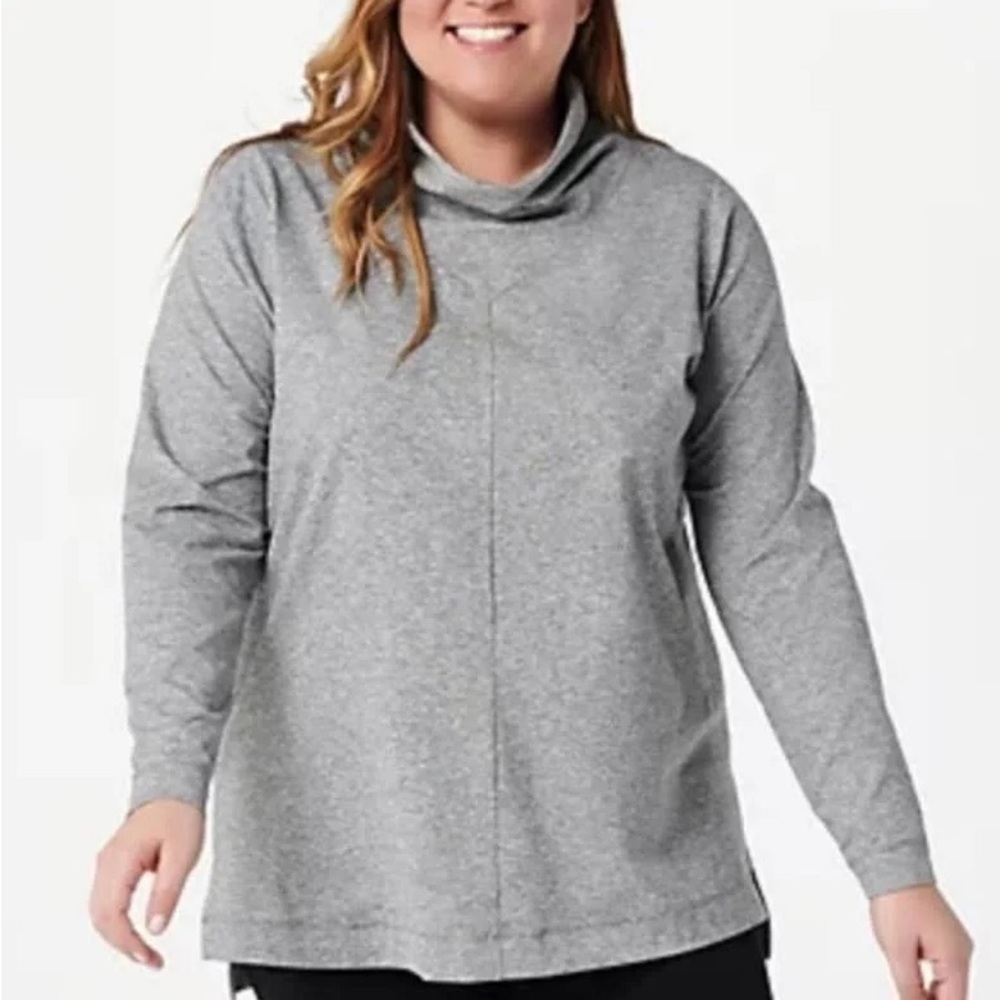 Zuda Z-Ultrasoft Funnel Neck Tunic oversized